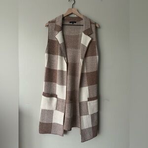 Tan and White Sweater Vest - Never Worn!!